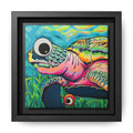 Framed Cyclops Turtle Canvas Print