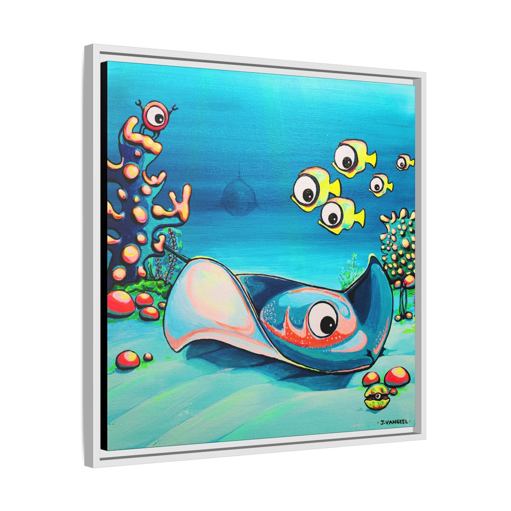 Framed Cyclops Stingray Canvas Print