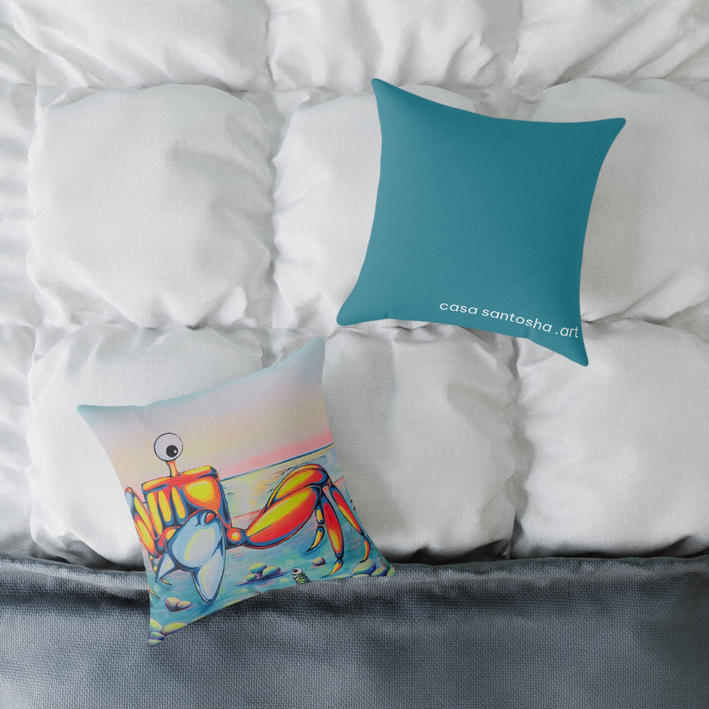 Cyclops Crab Art Canvas Decorative Pillow