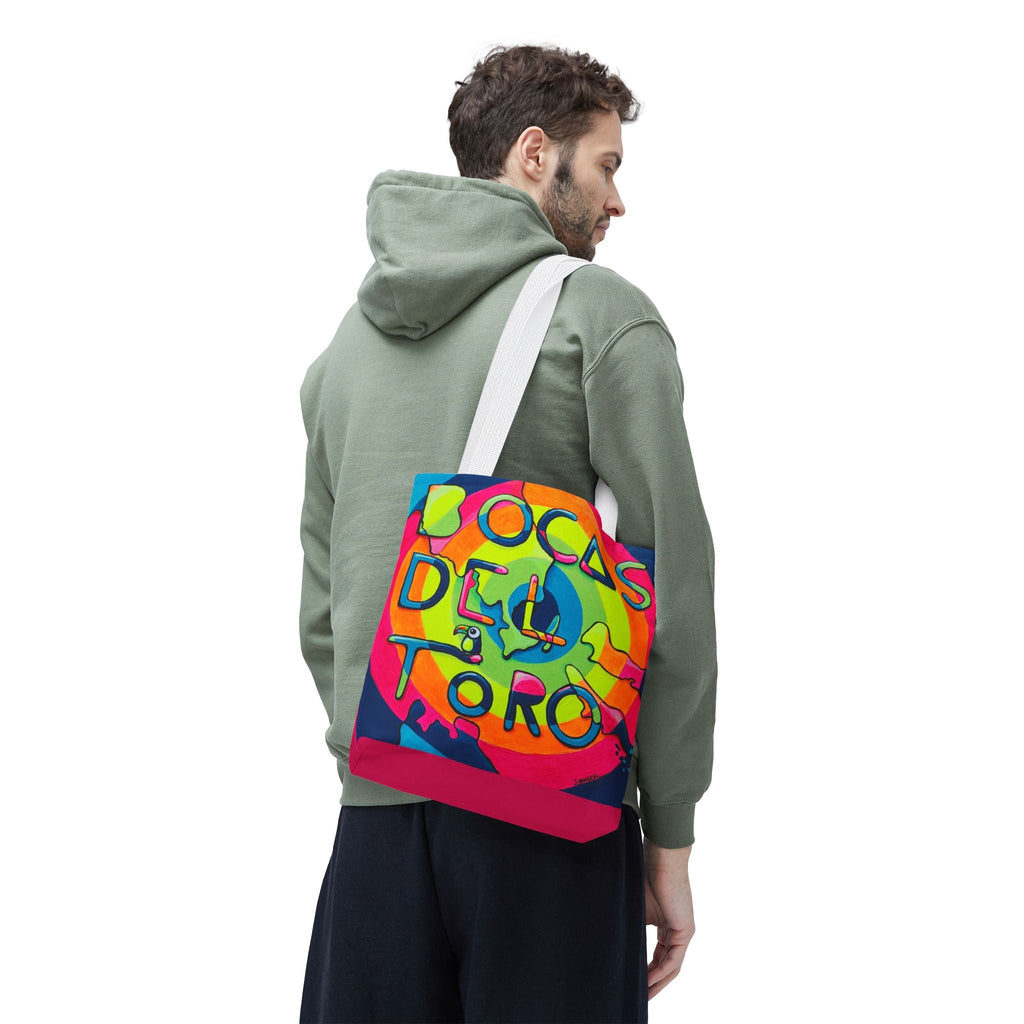 Premium Bocas Del Toro Islands Tote Bag, Original Artist Design, Reusable Shopping Tote,  Eco-Friendly