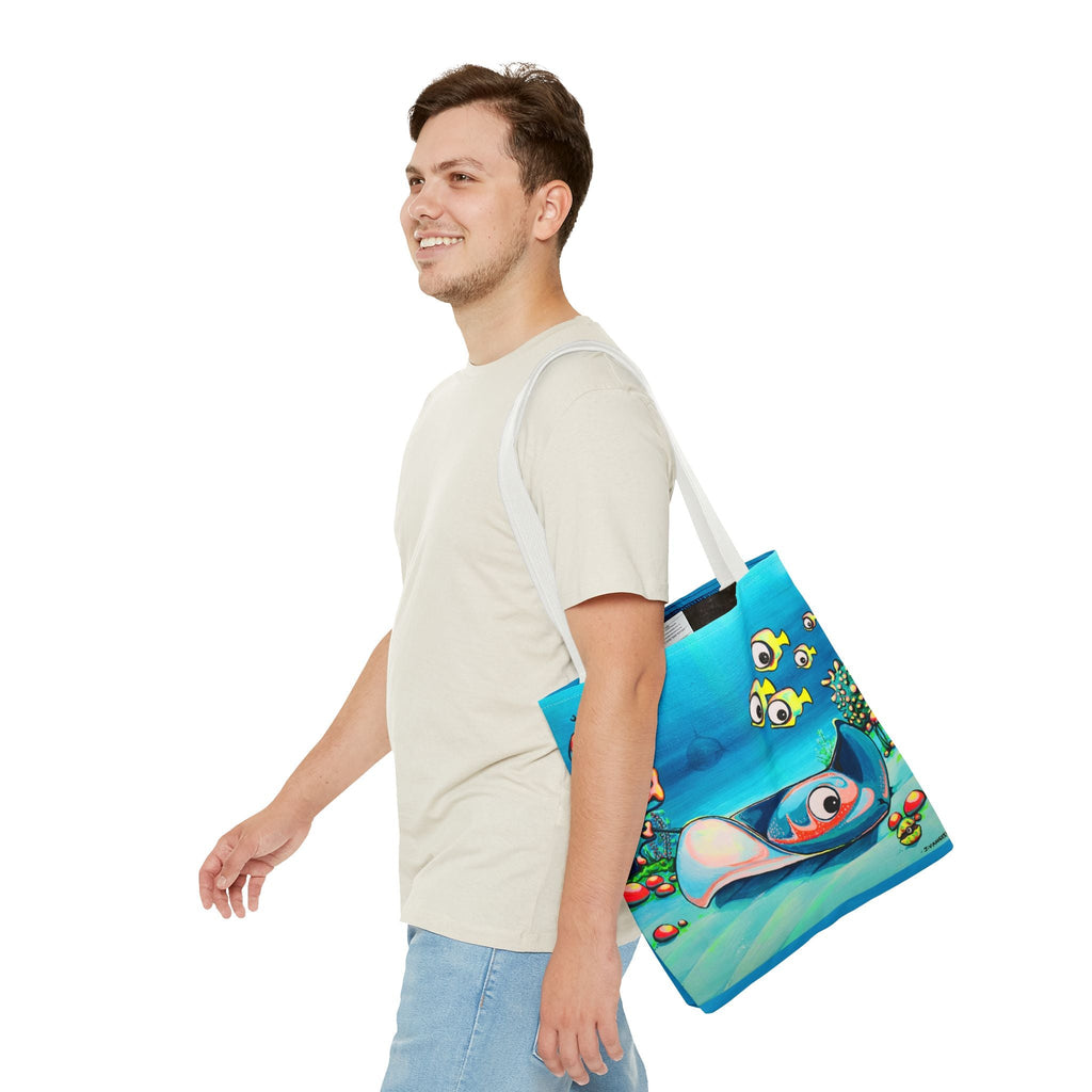 Premium Cyclops Stingray Tote Bag, Original Artist Design, Reusable Shopping Tote, Eco-Friendly