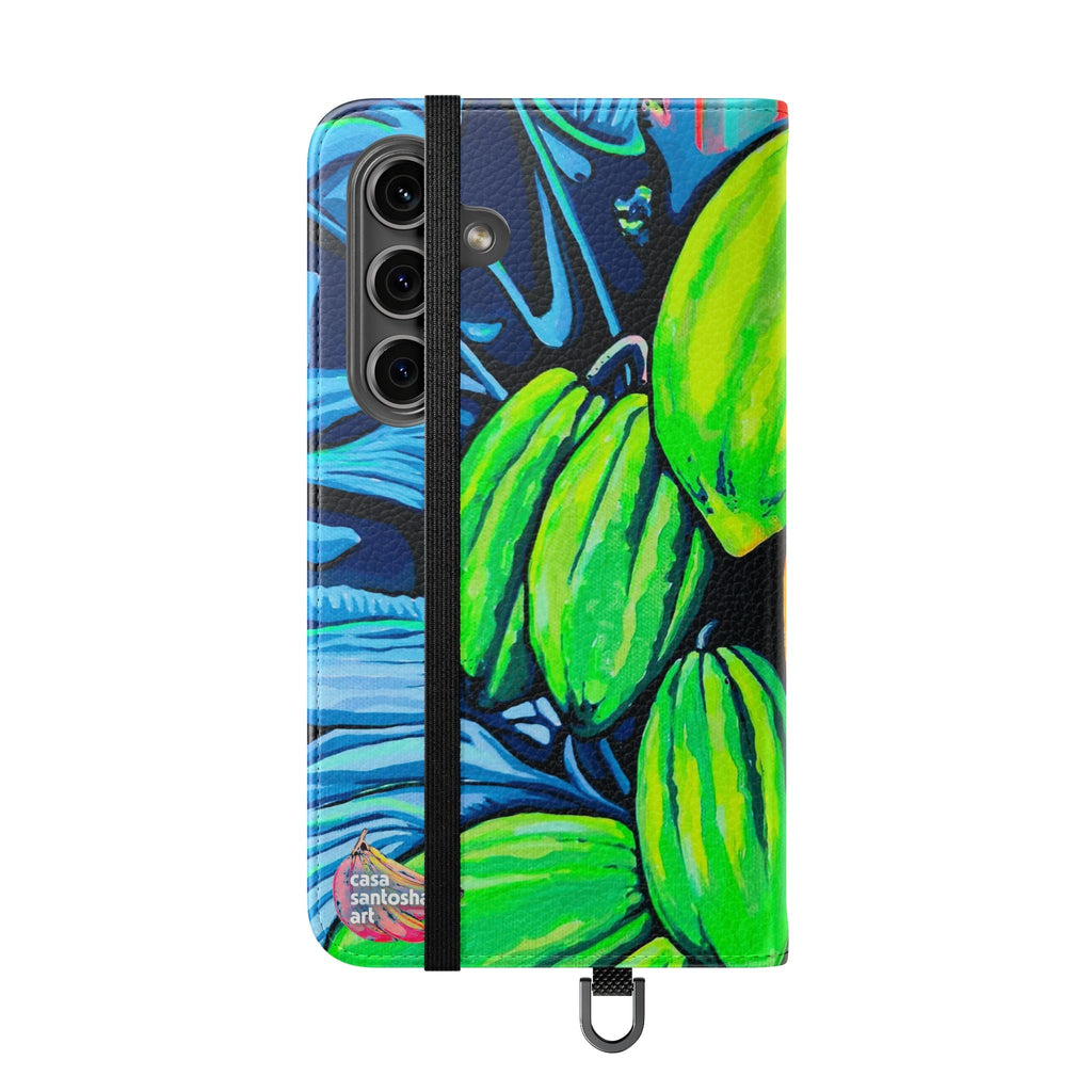 Neon Cacao Flip Phone Case – Wallet Cover with Card Slots