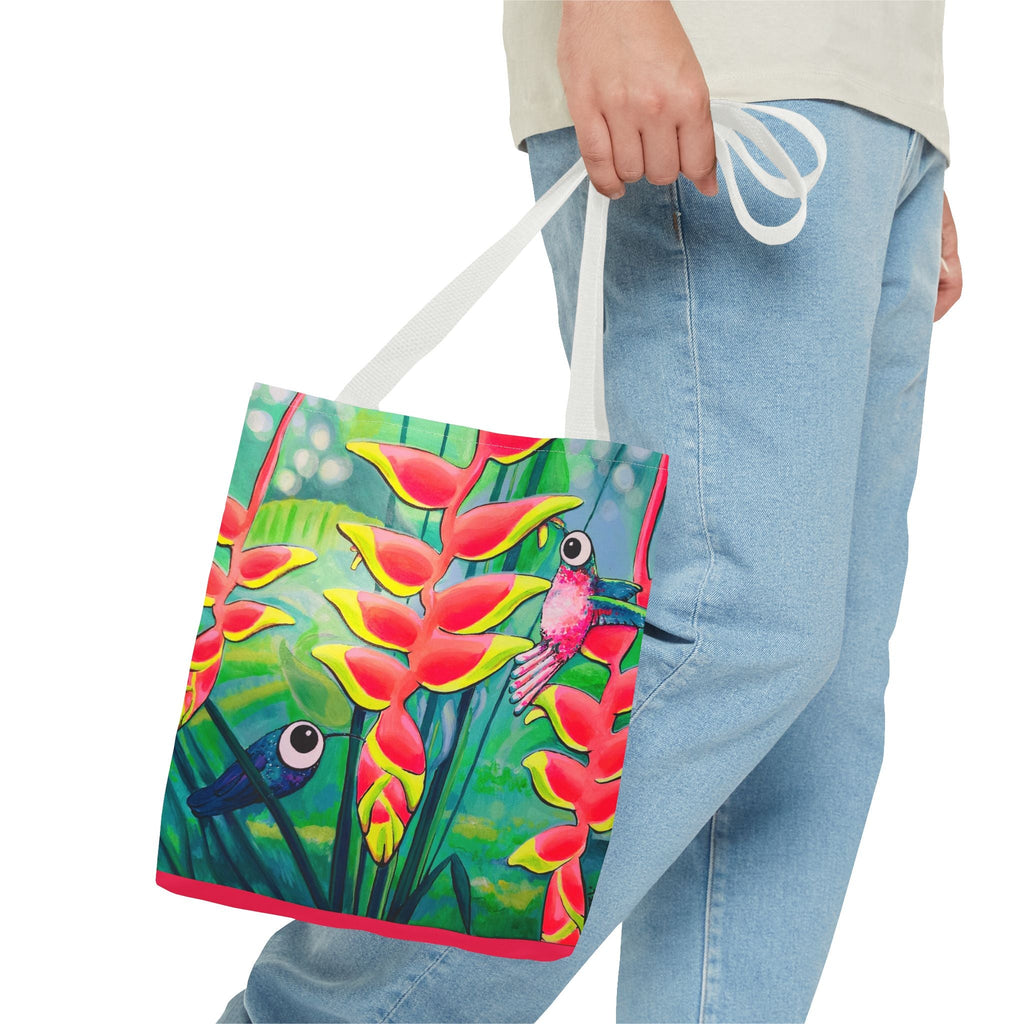 Premium Cyclops Hummingbirds Tote Bag, Original Artist Design, Reusable Shopping Tote,  Eco-Friendly