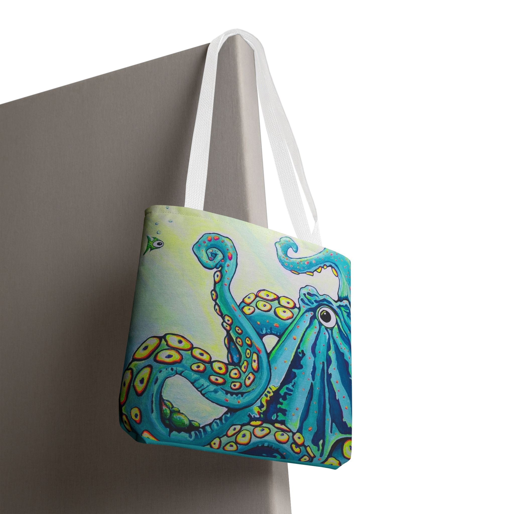 Premium Cyclops Octopus Tote Bag, Original Artist Design, Reusable Shopping Tote,  Eco-Friendly