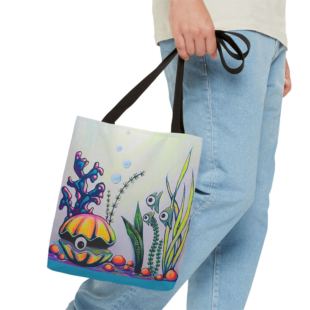 Premium Cyclops Clam Tote Bag, Original Artist Design, Reusable Shopping Tote,  Eco-Friendly