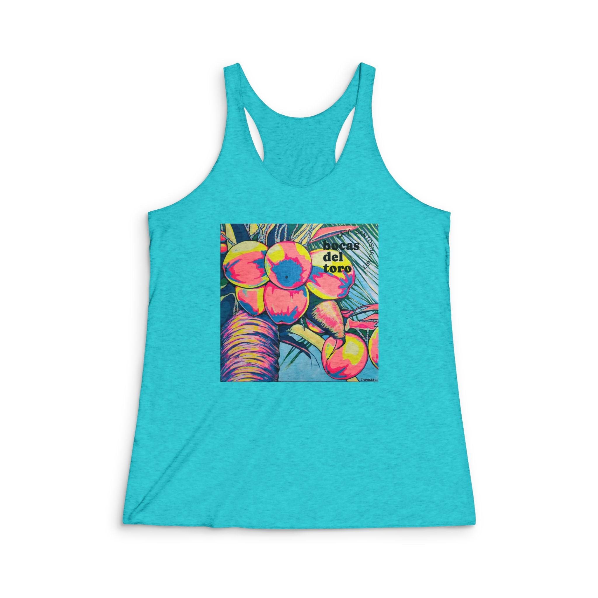 Women's Neon Coconuts Graphic Racerback Tank