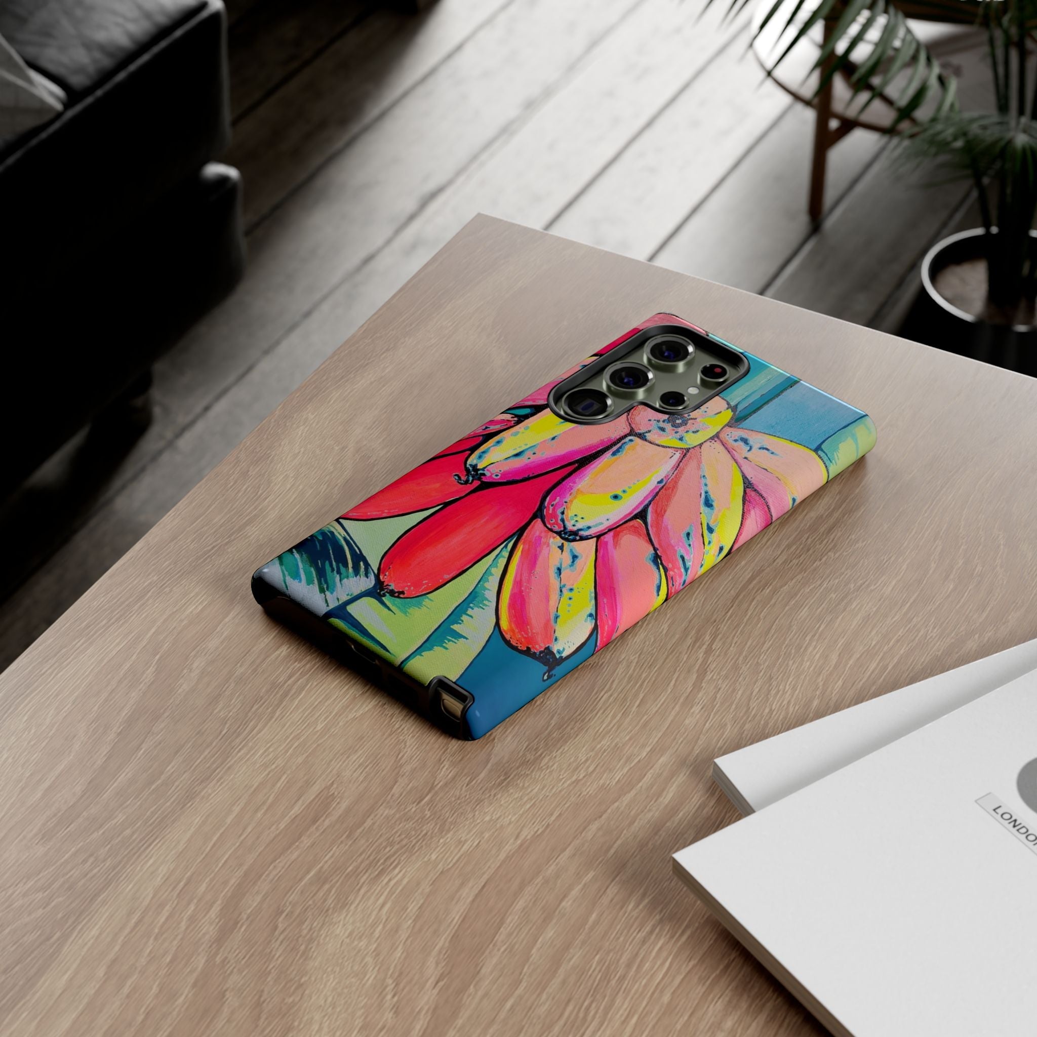 Neon Primitivo Bananas Tough Phone Case