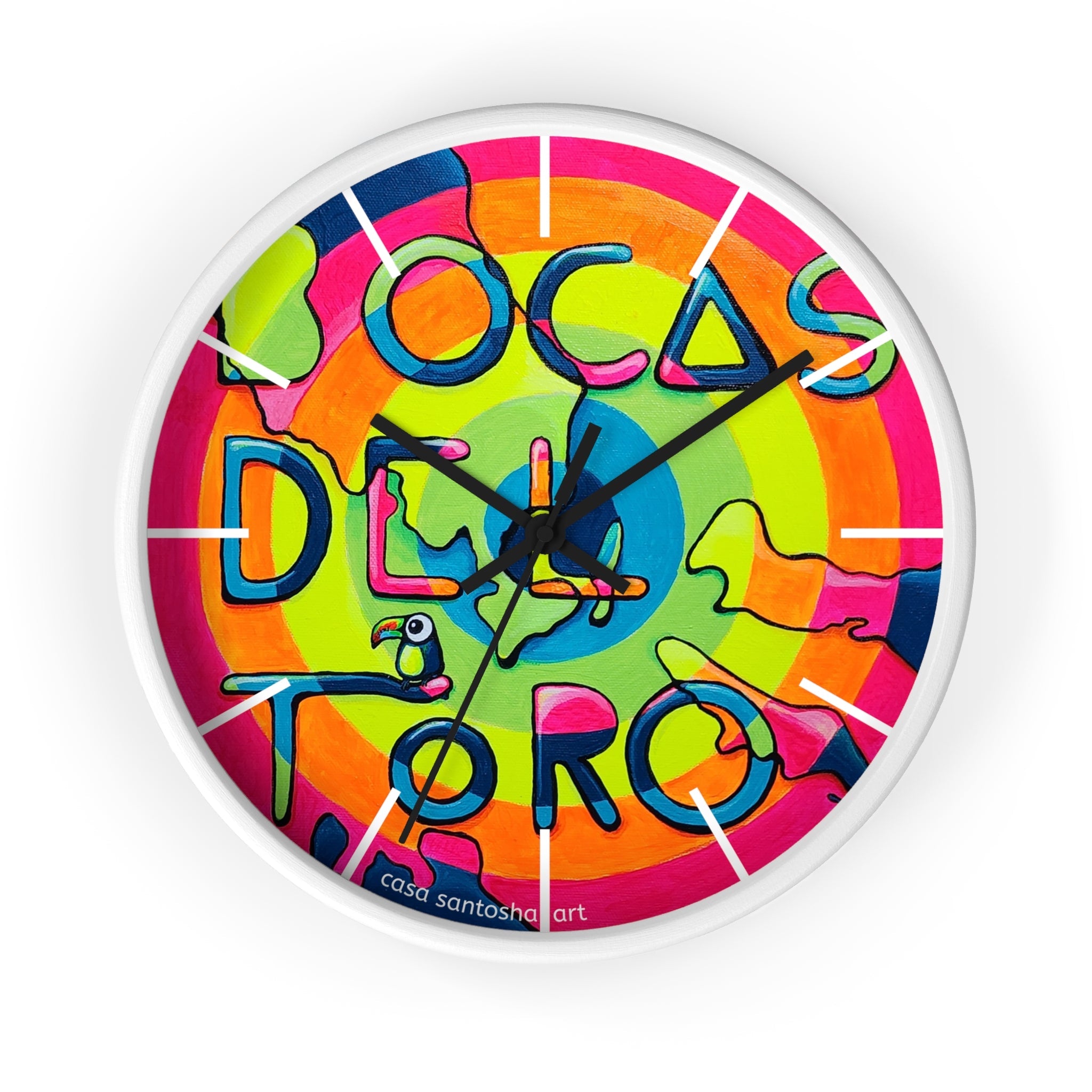 Bocas Del Toro Islands Pop Art Wall Clock