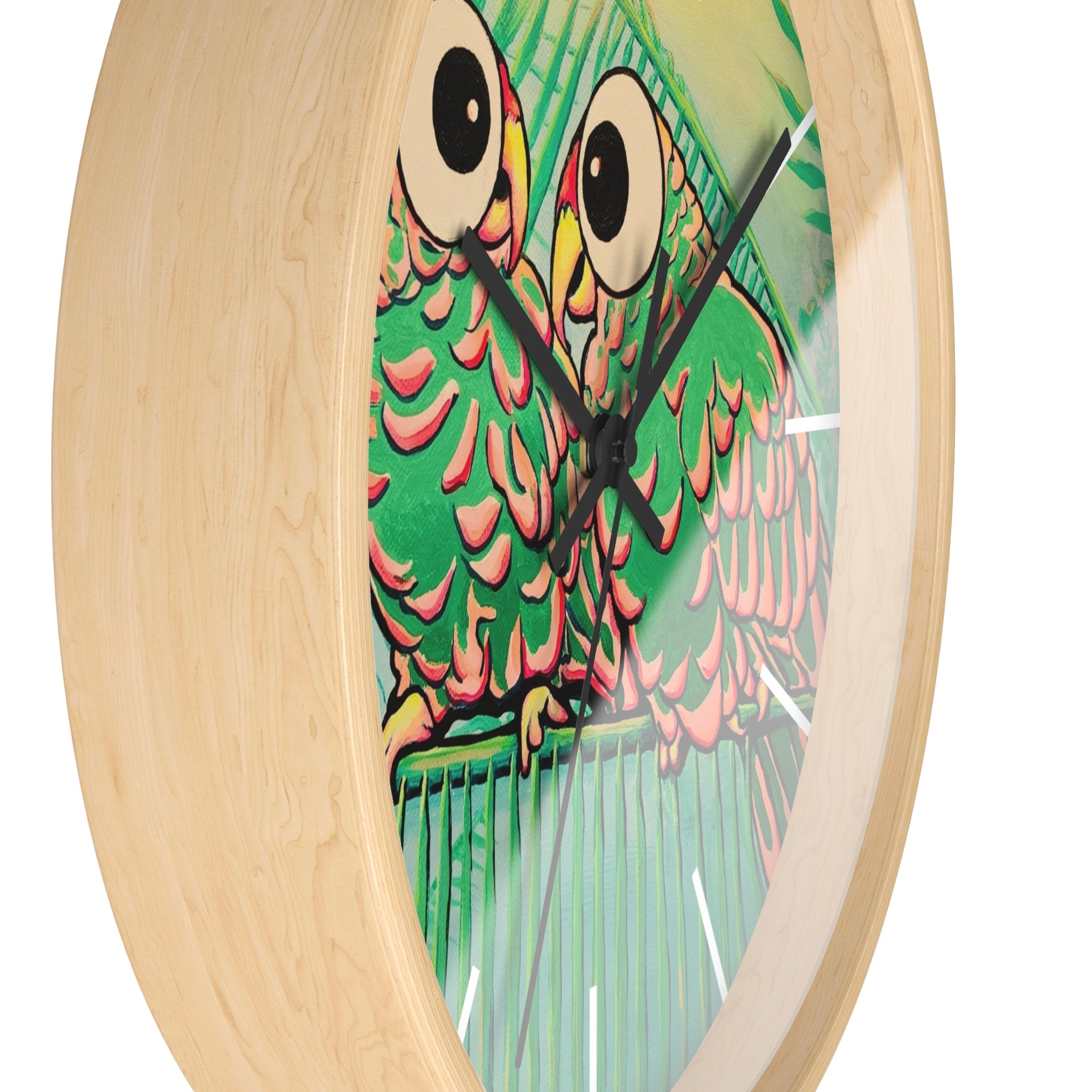 Chatty Cyclops Parrots Pop Art Wall Clock