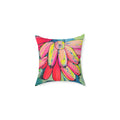 Neon Primitivo Bananas Art Canvas Decorative Pillow
