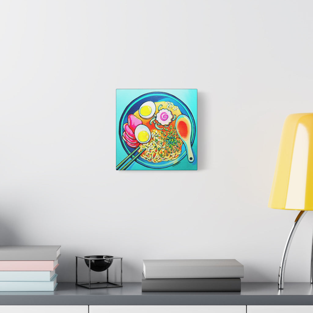 Neon Ramen Canvas Print, Original Artist Design, Home Decor Wall Art