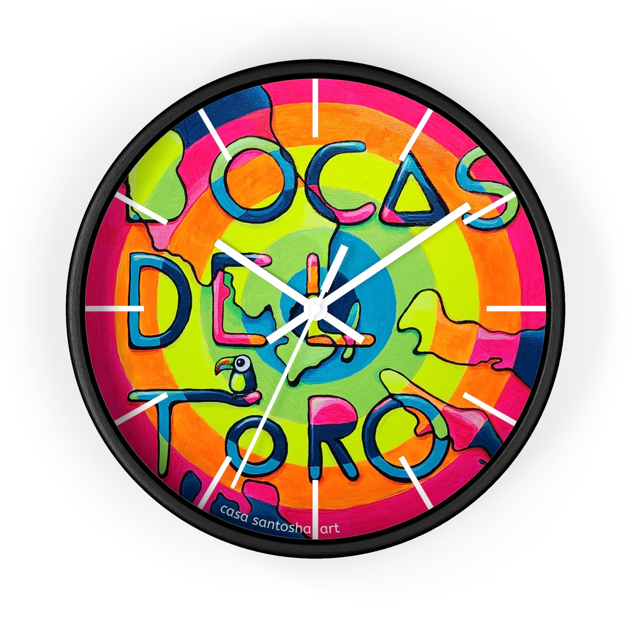 Bocas Del Toro Islands Pop Art Wall Clock