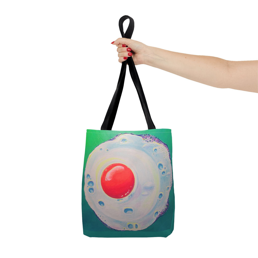 Premium Neon Fried Egg Tote Bag, Original Artist Design, Reusable Shopping Tote,  Eco-Friendly