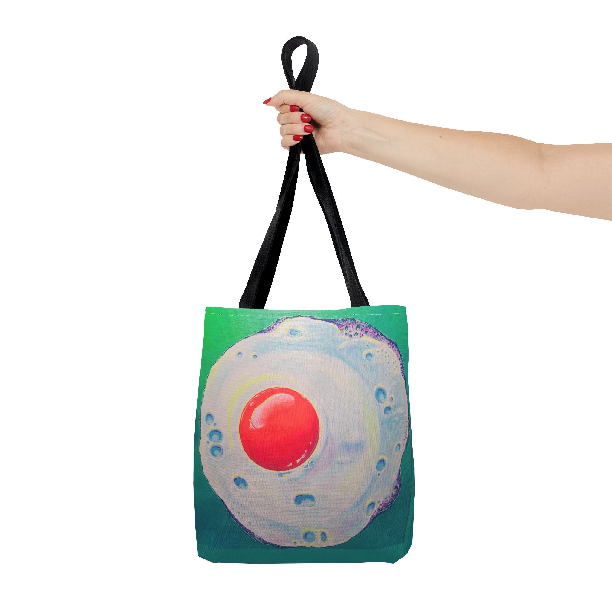 Premium Neon Fried Egg Tote Bag, Original Artist Design, Reusable Shopping Tote,  Eco-Friendly