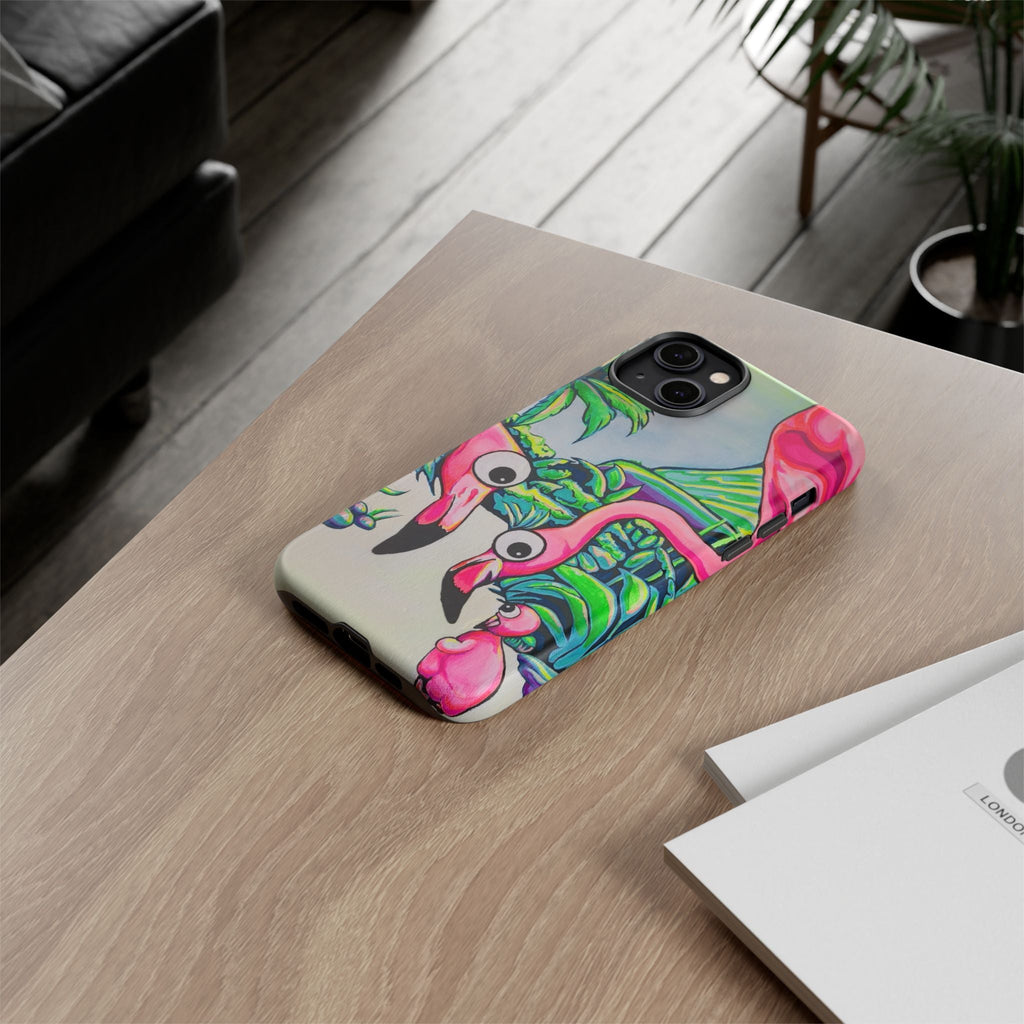 Cyclops Flamingo Family Tough Phone Case
