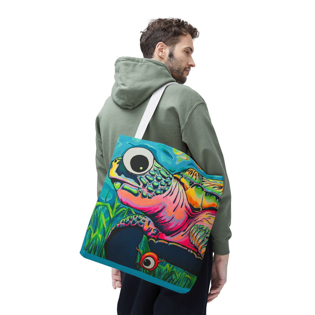 Premium Cyclops Turtle Tote Bag, Original Artist Design, Reusable Shopping Tote,  Eco-Friendly