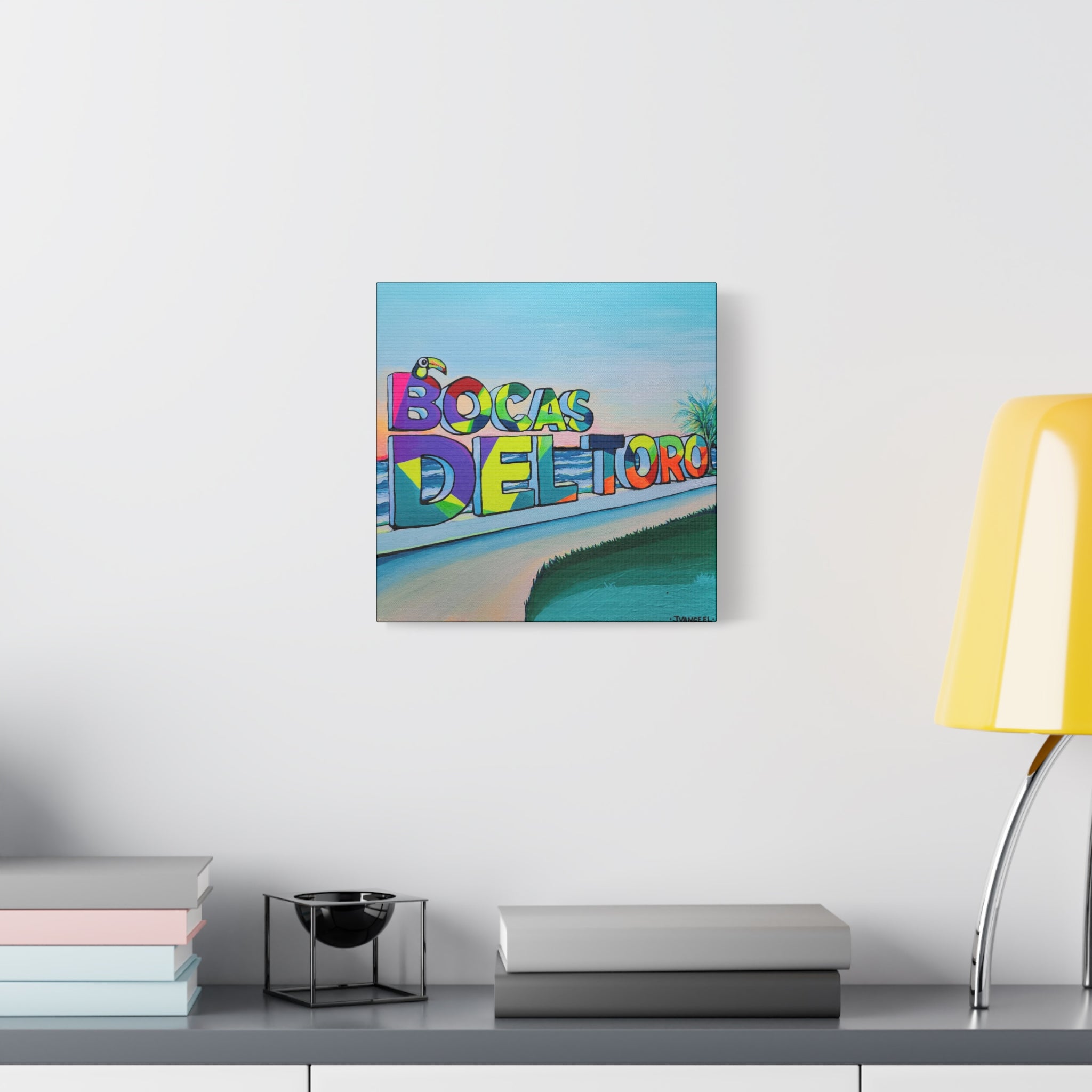 Bocas Del Toro Sign Canvas Print, Original Artist Design, Home Decor Wall Art