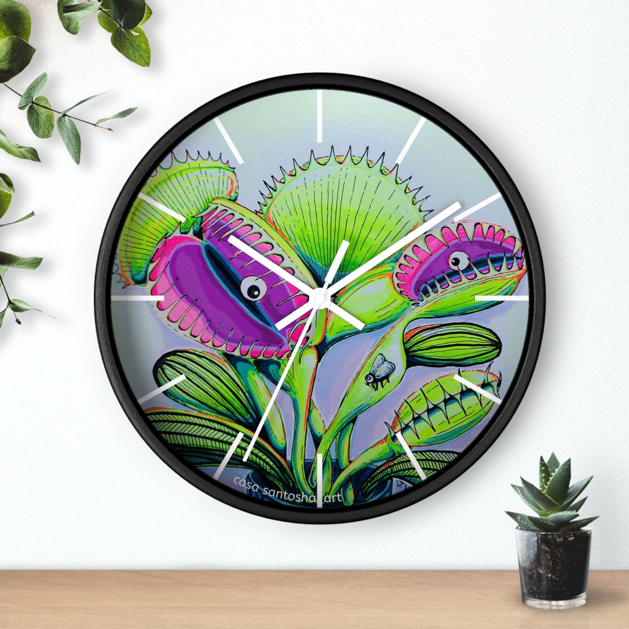 Cyclops Venus Fly Trap Pop Art Wall Clock