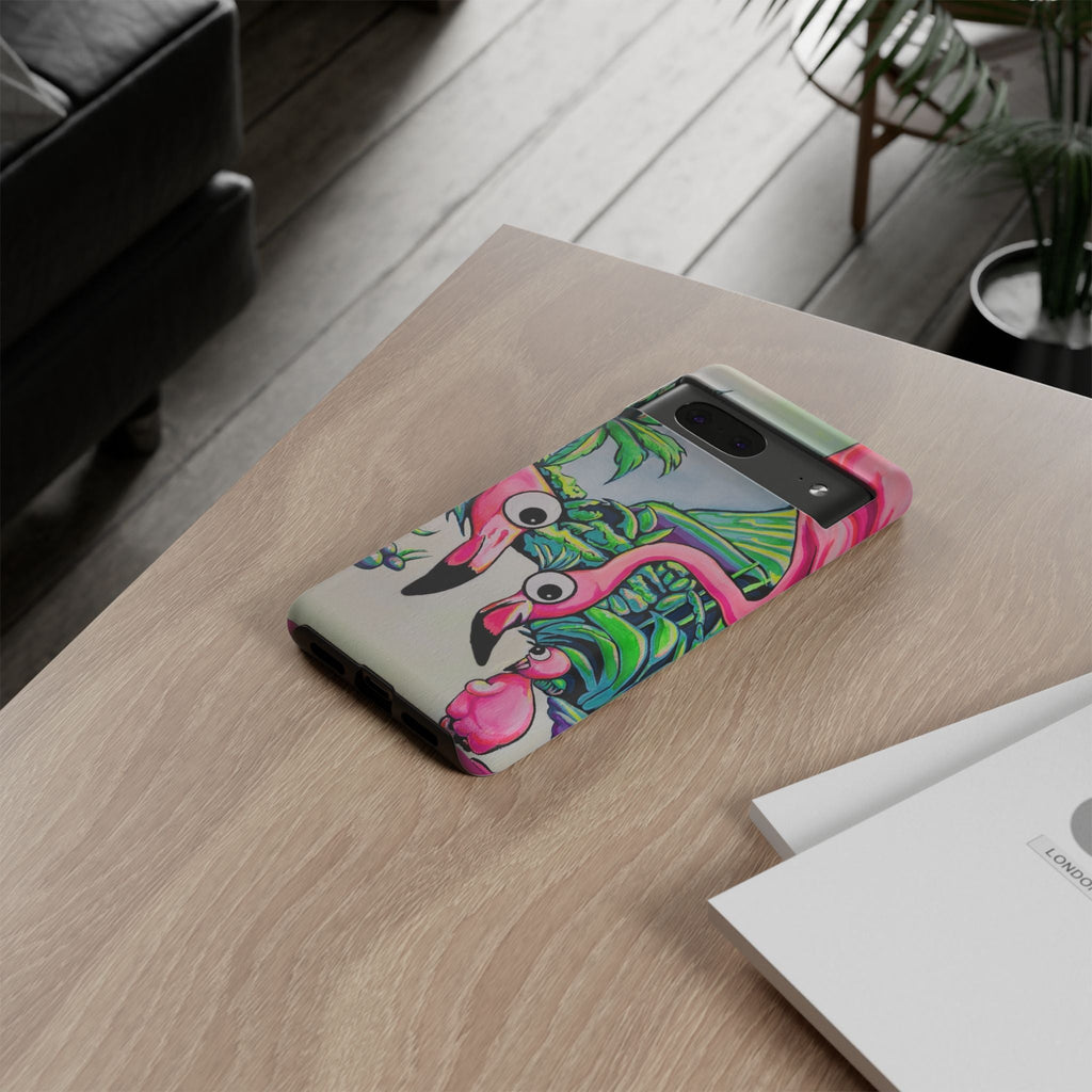 Cyclops Flamingo Family Tough Phone Case