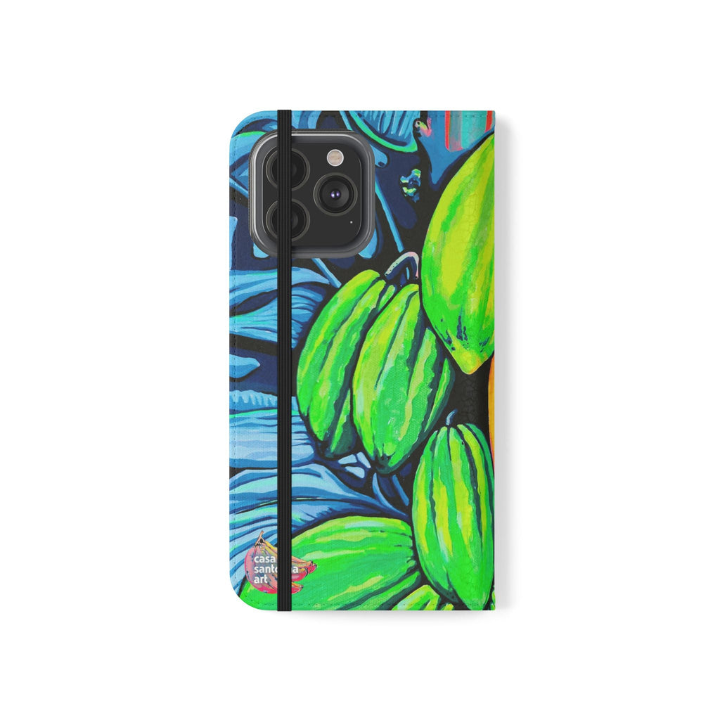 Neon Cacao Flip Phone Case – Wallet Cover with Card Slots