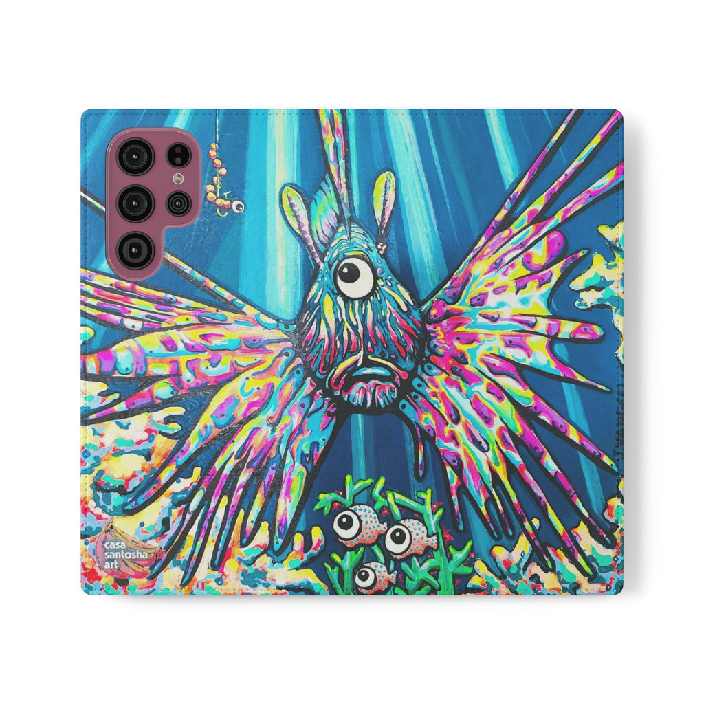 Cyclops Lionfish Flip Phone Case – Wallet Cover with Card Slots