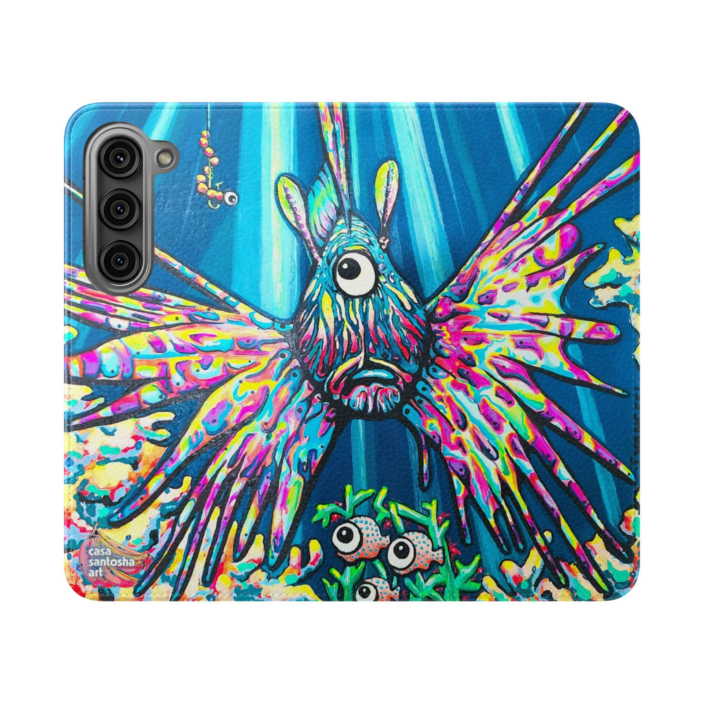 Cyclops Lionfish Flip Phone Case – Wallet Cover with Card Slots