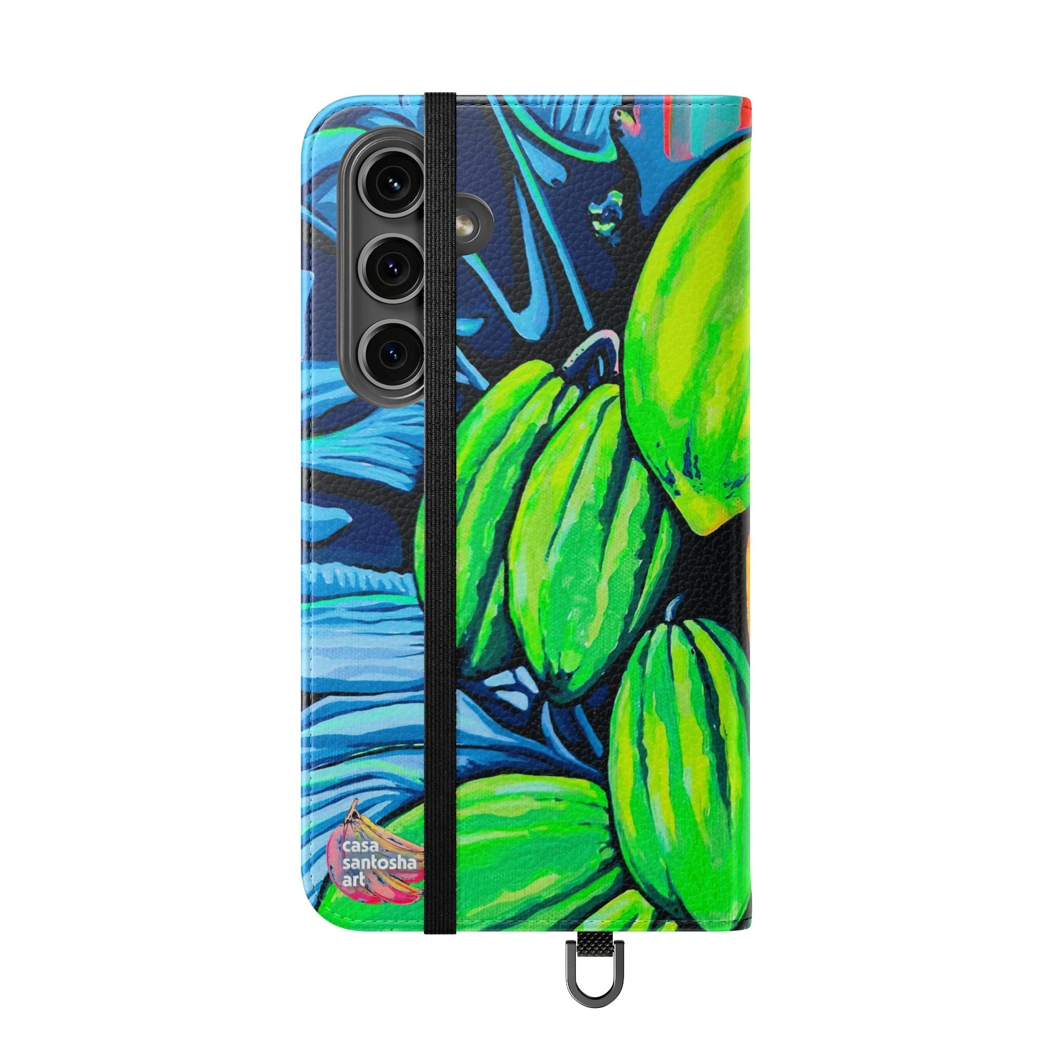 Neon Cacao Flip Phone Case – Wallet Cover with Card Slots