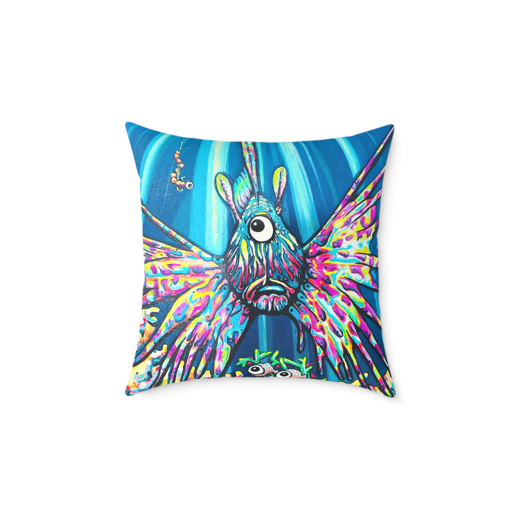 Cyclops Lionfish Art Canvas Decorative Pillow