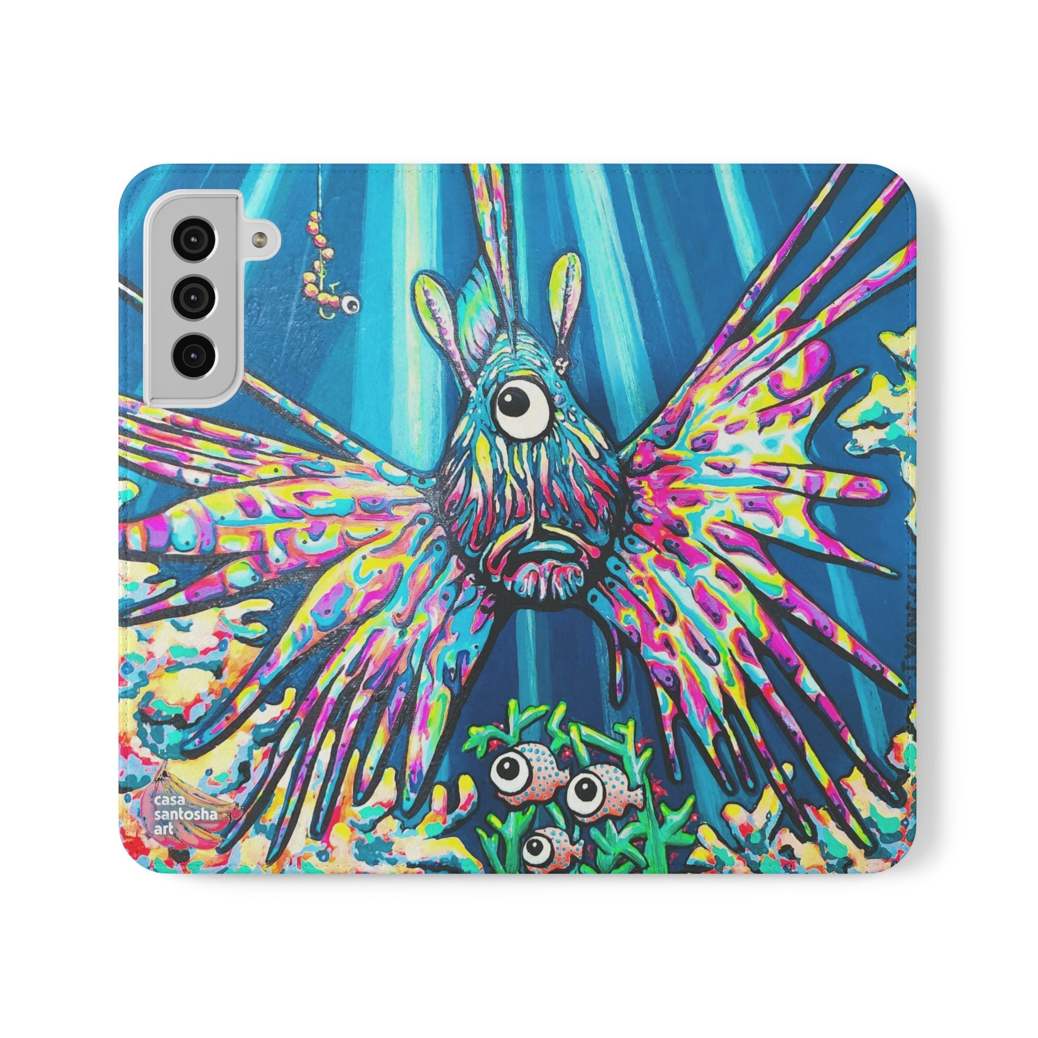 Cyclops Lionfish Flip Phone Case – Wallet Cover with Card Slots