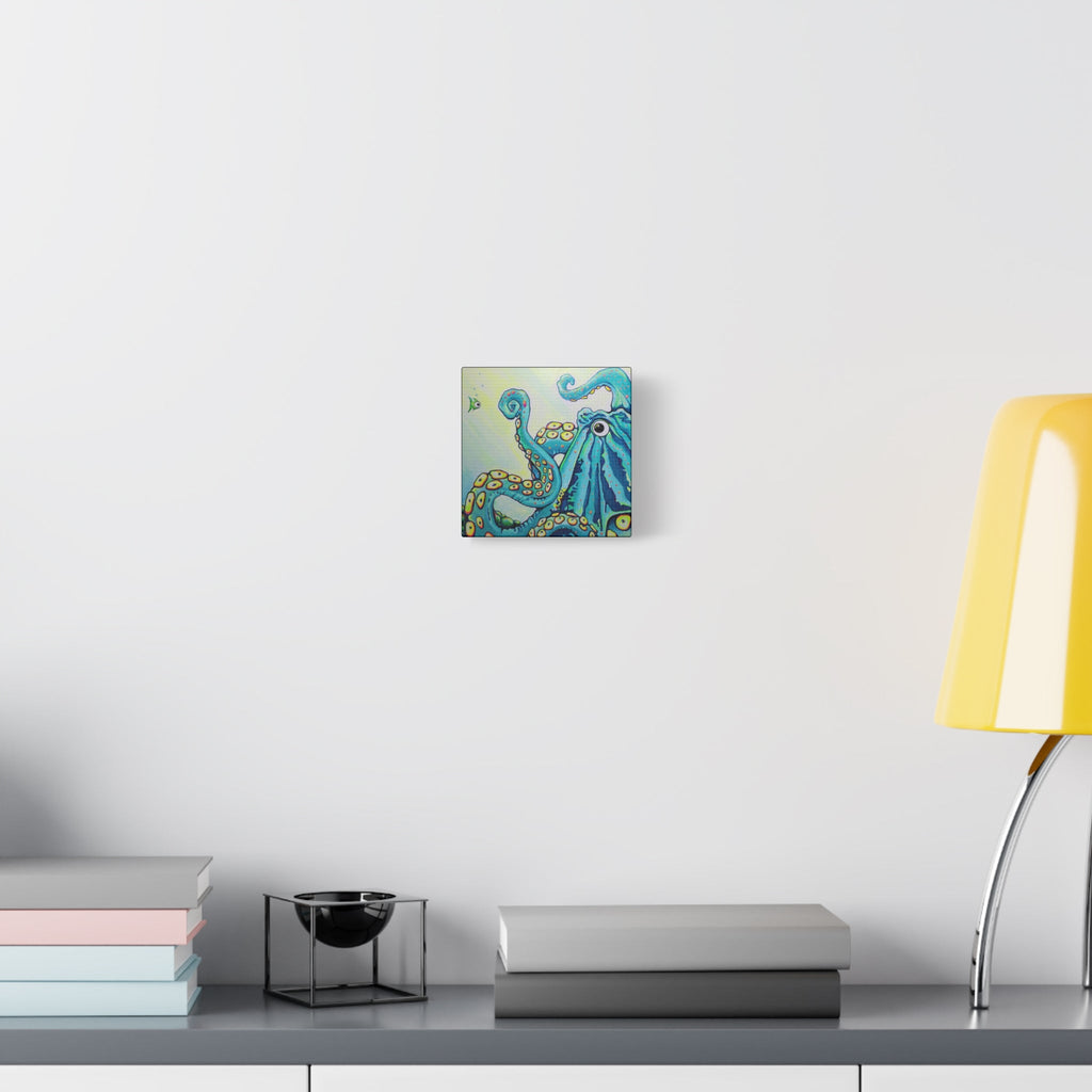 Cyclops Octopus Original Canvas Art Print, Unique Home Decor, Wall Art
