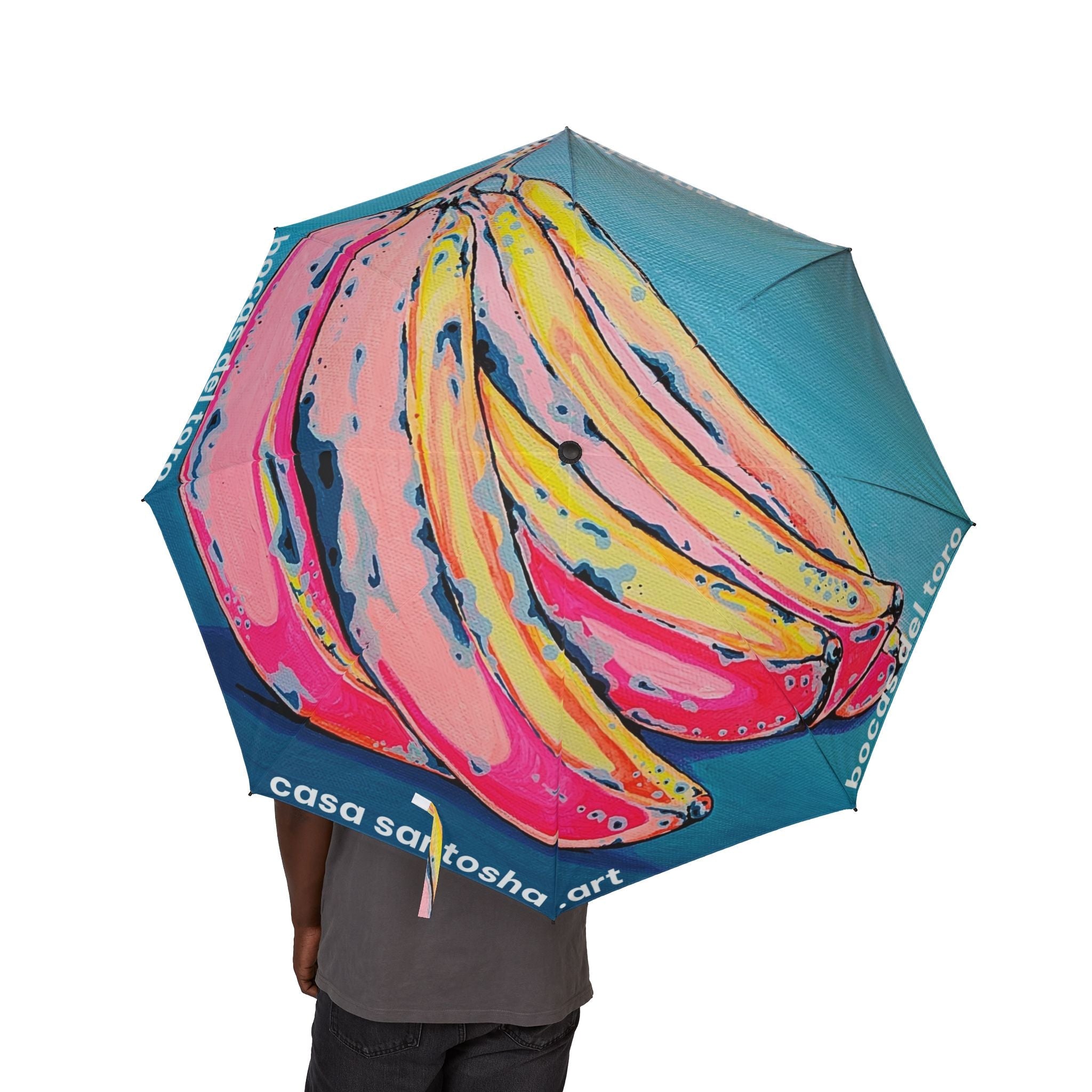 Neon Bananas Umbrella - Foldable & Stylish Rain Gear