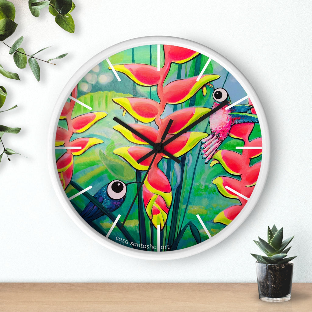 Cyclops Hummingbirds Pop Art Wall Clock