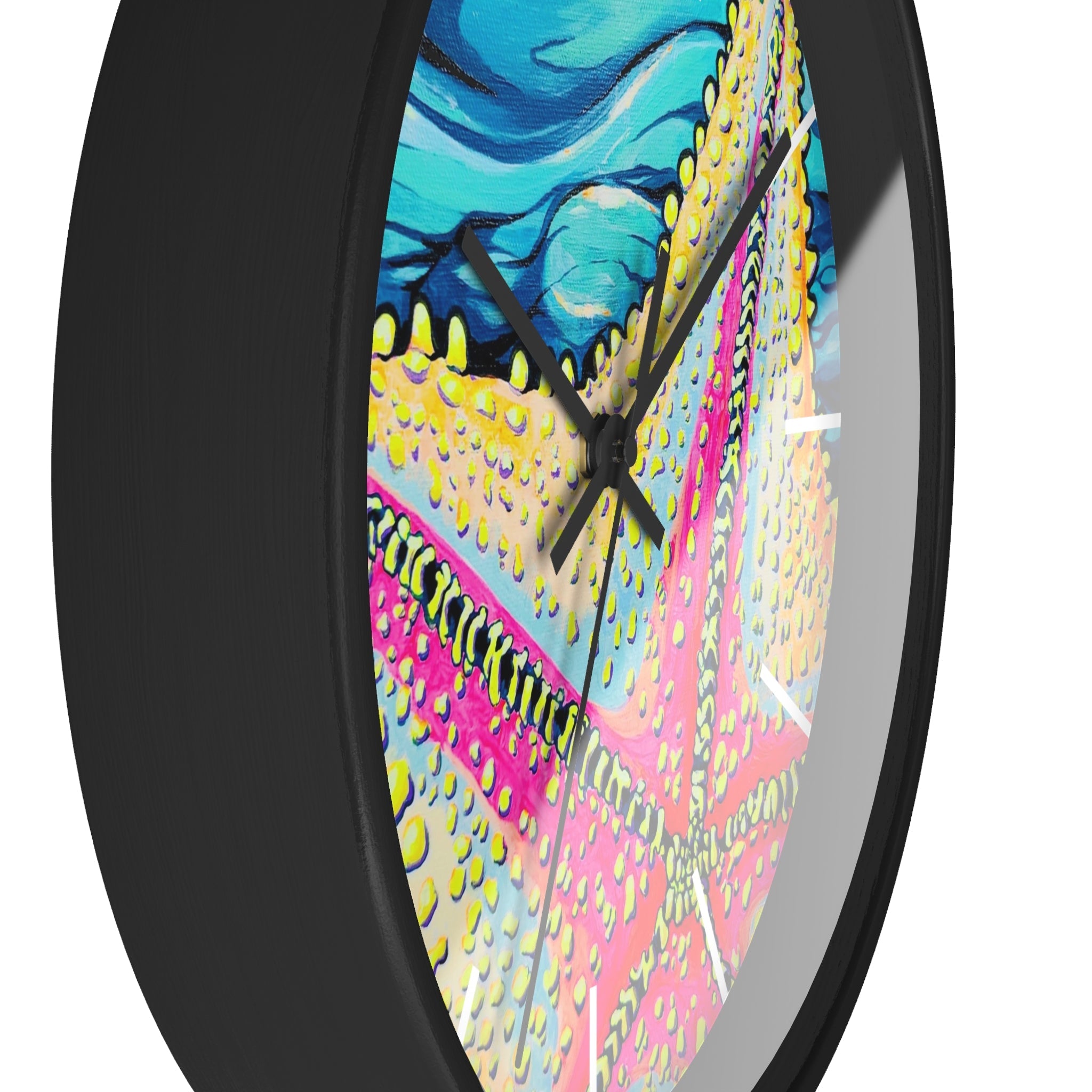 Starfish Beach Bocas Pop Art Wall Clock