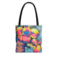 Premium Neon Coconuts Tote Bag, Original Artist Design, Reusable Shopping Tote, Eco-Friendly