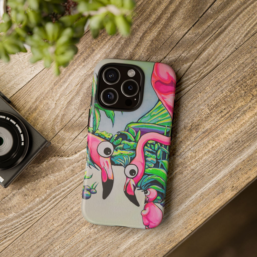 Cyclops Flamingo Family Tough Phone Case