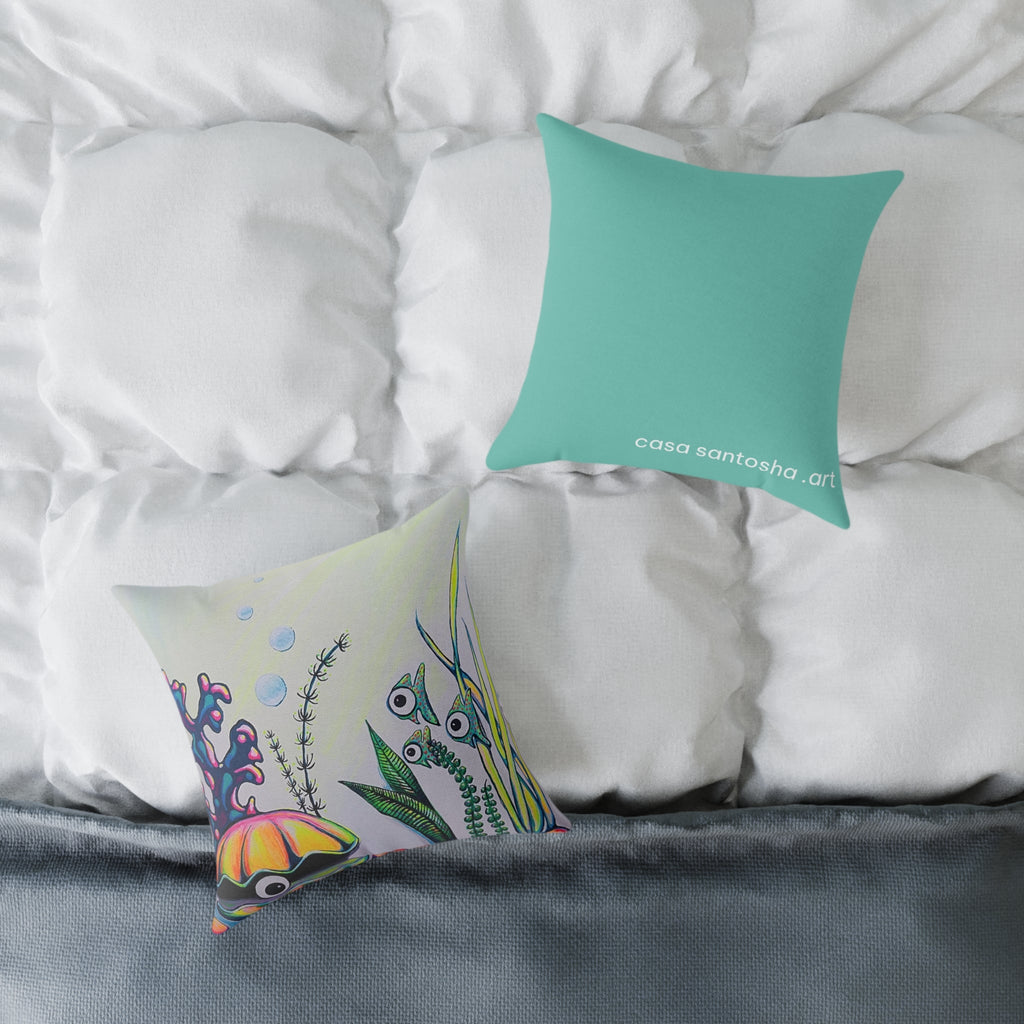 Cyclops Clam Art Canvas Decorative Pillow