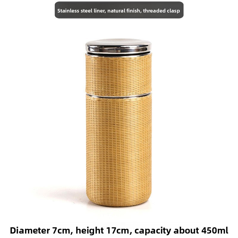Bamboo Insulated Thermos Cup
