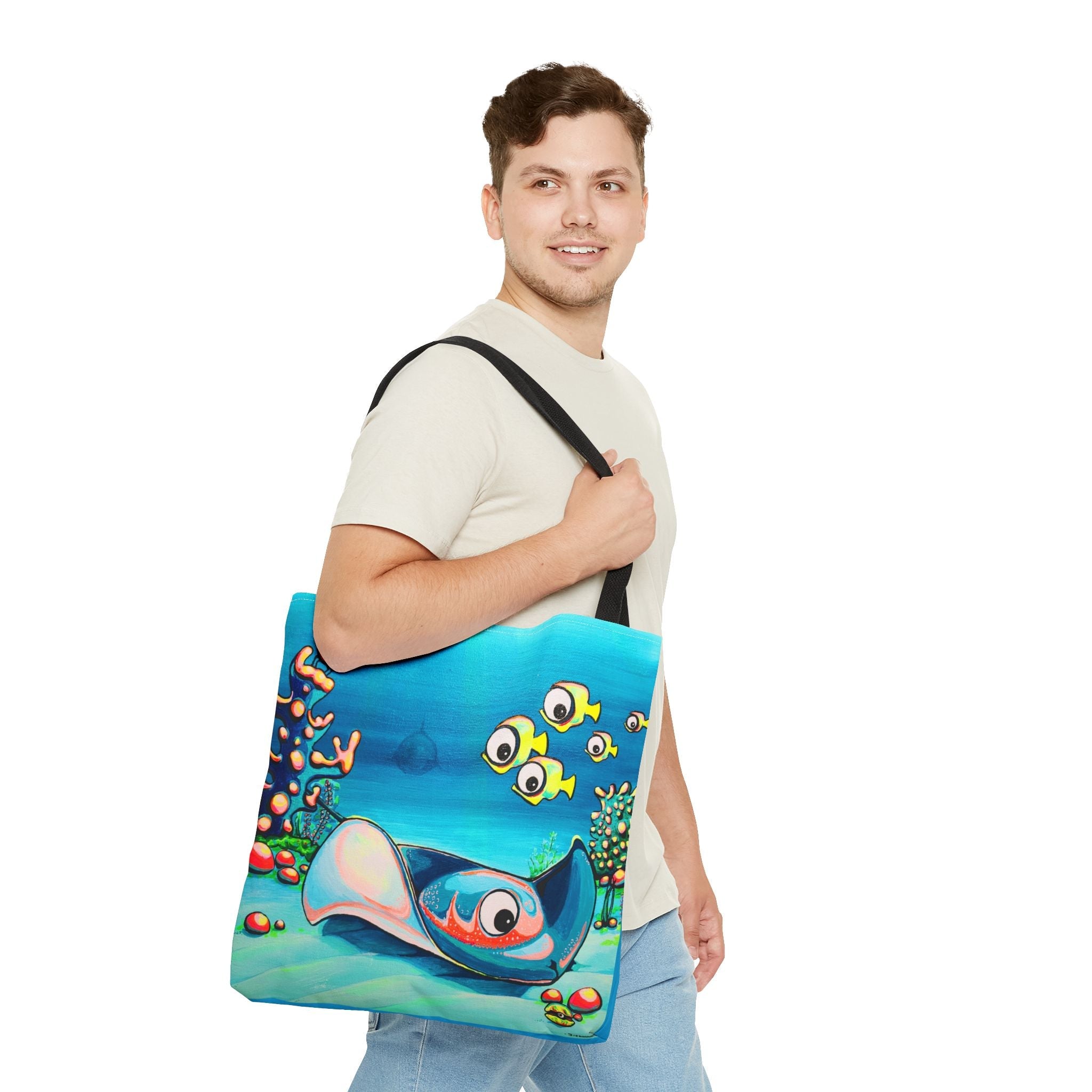 Premium Cyclops Stingray Tote Bag, Original Artist Design, Reusable Shopping Tote, Eco-Friendly