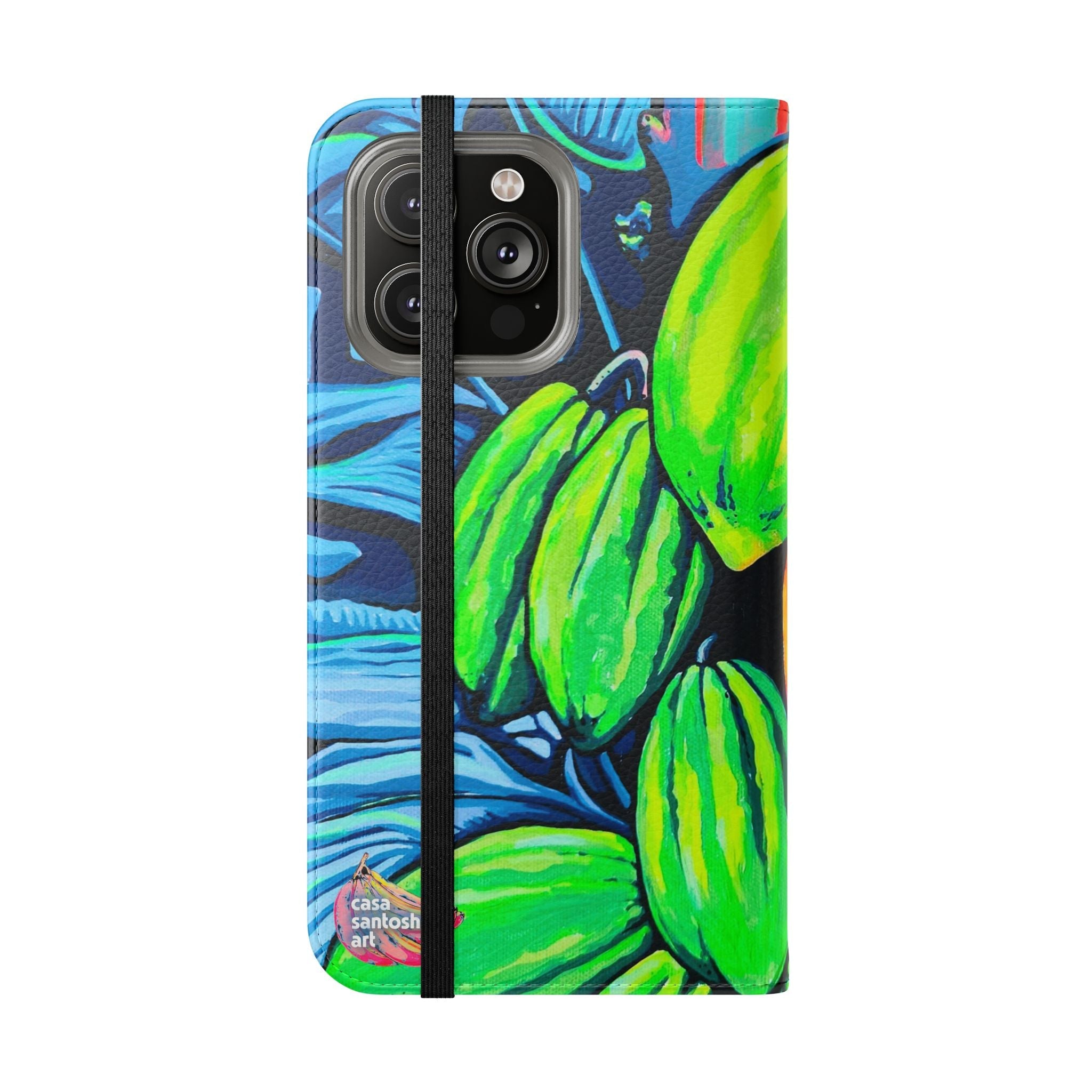 Neon Cacao Flip Phone Case – Wallet Cover with Card Slots