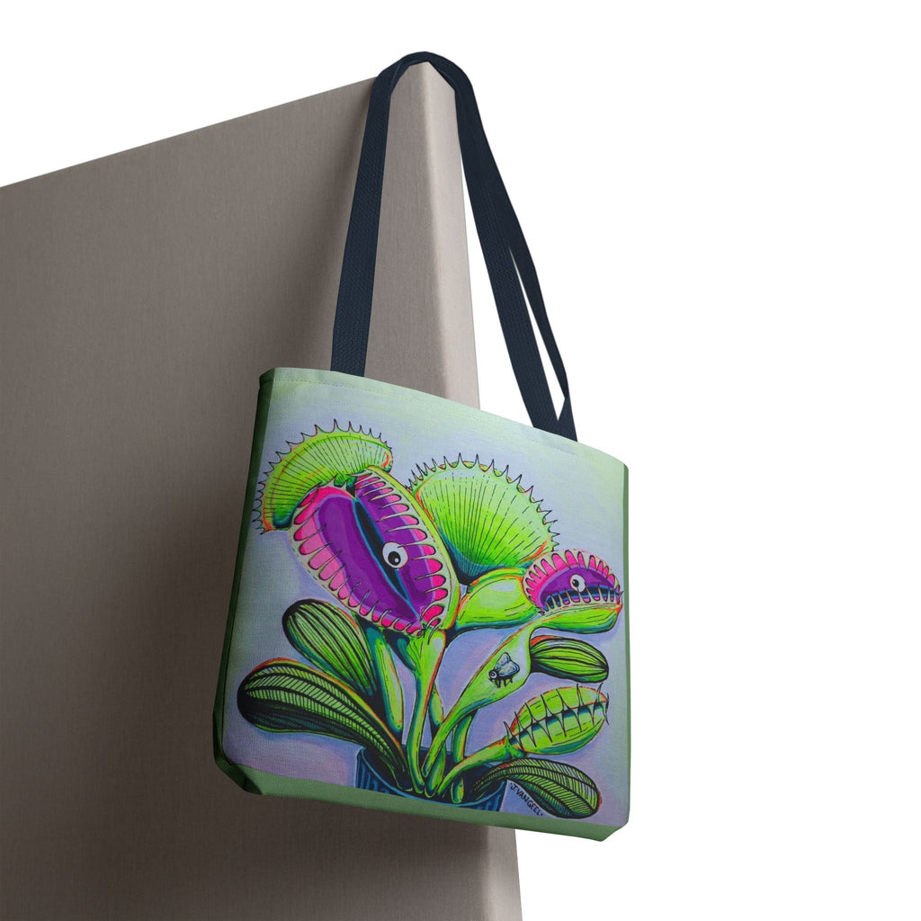 Premium Cyclops Venus Fly Trap Tote Bag, Original Artist Design, Reusable Shopping Tote,  Eco-Friendly