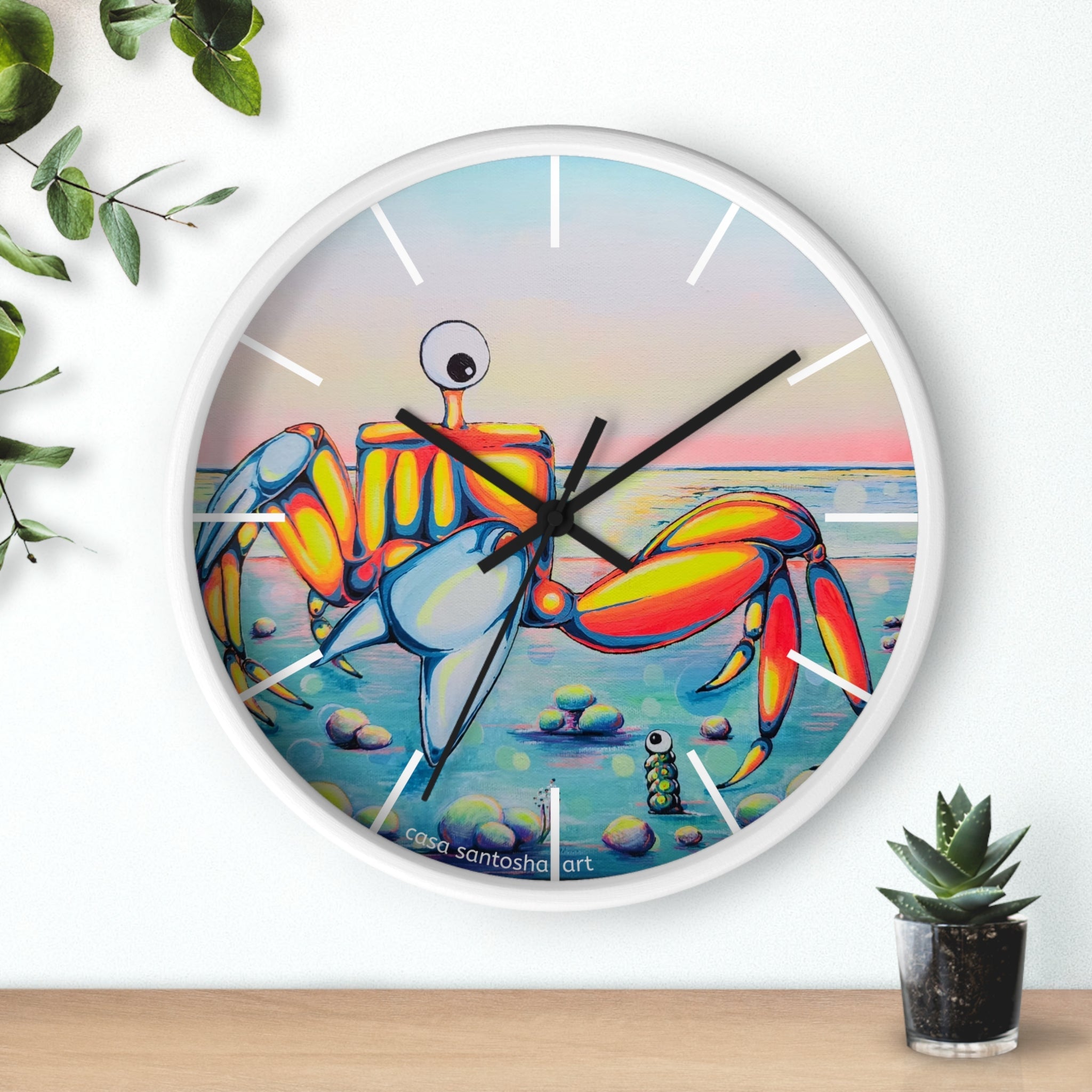 Cyclops Crab Pop Art Wall Clock