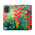 Cyclops Hummingbirds Flip Phone Case – Wallet Cover with Card Slots