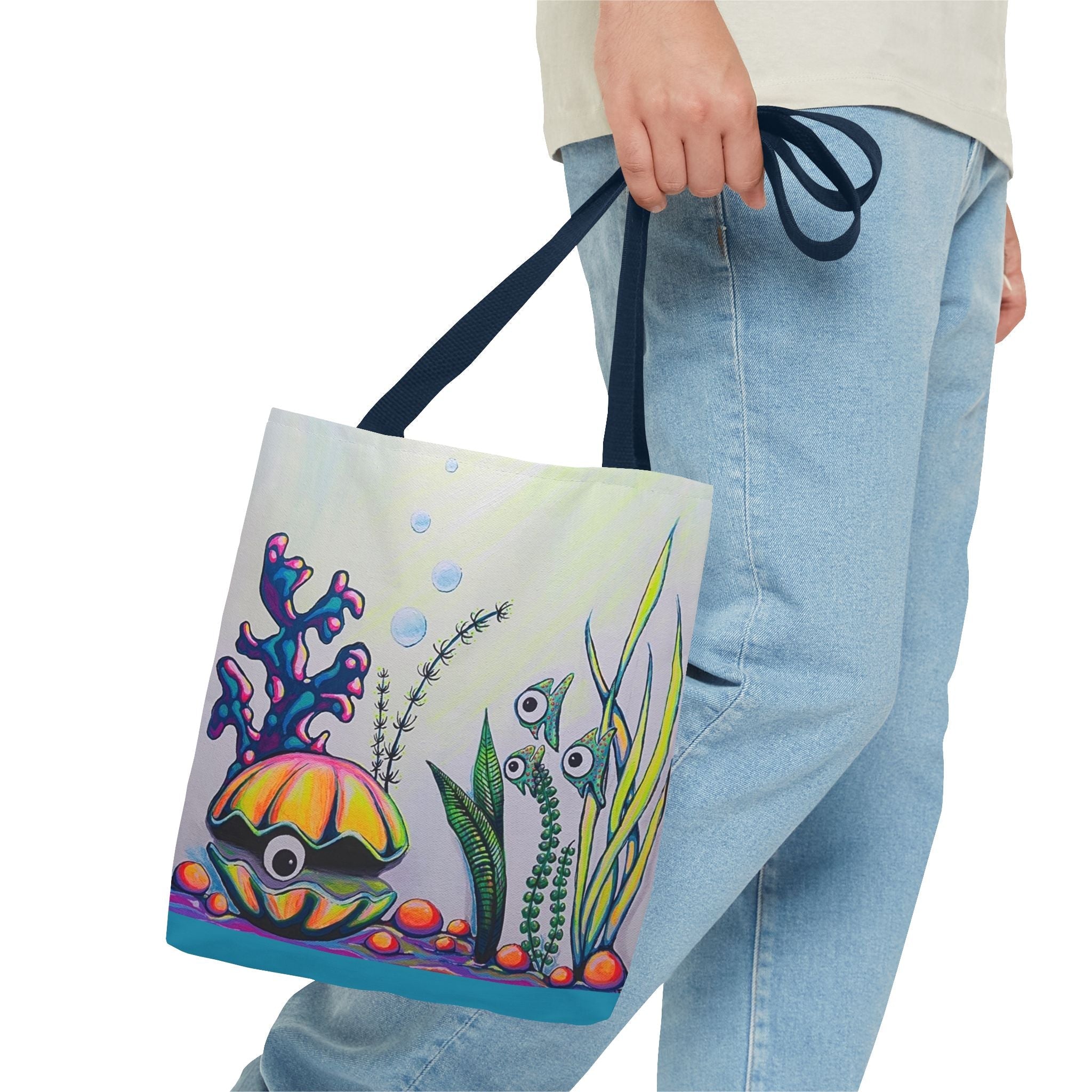 Premium Cyclops Clam Tote Bag, Original Artist Design, Reusable Shopping Tote,  Eco-Friendly
