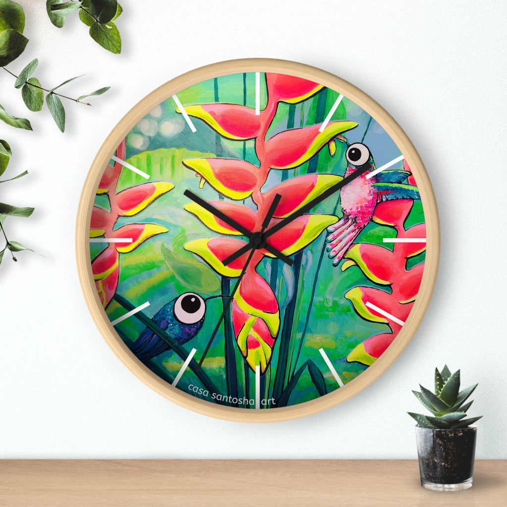 Cyclops Hummingbirds Pop Art Wall Clock