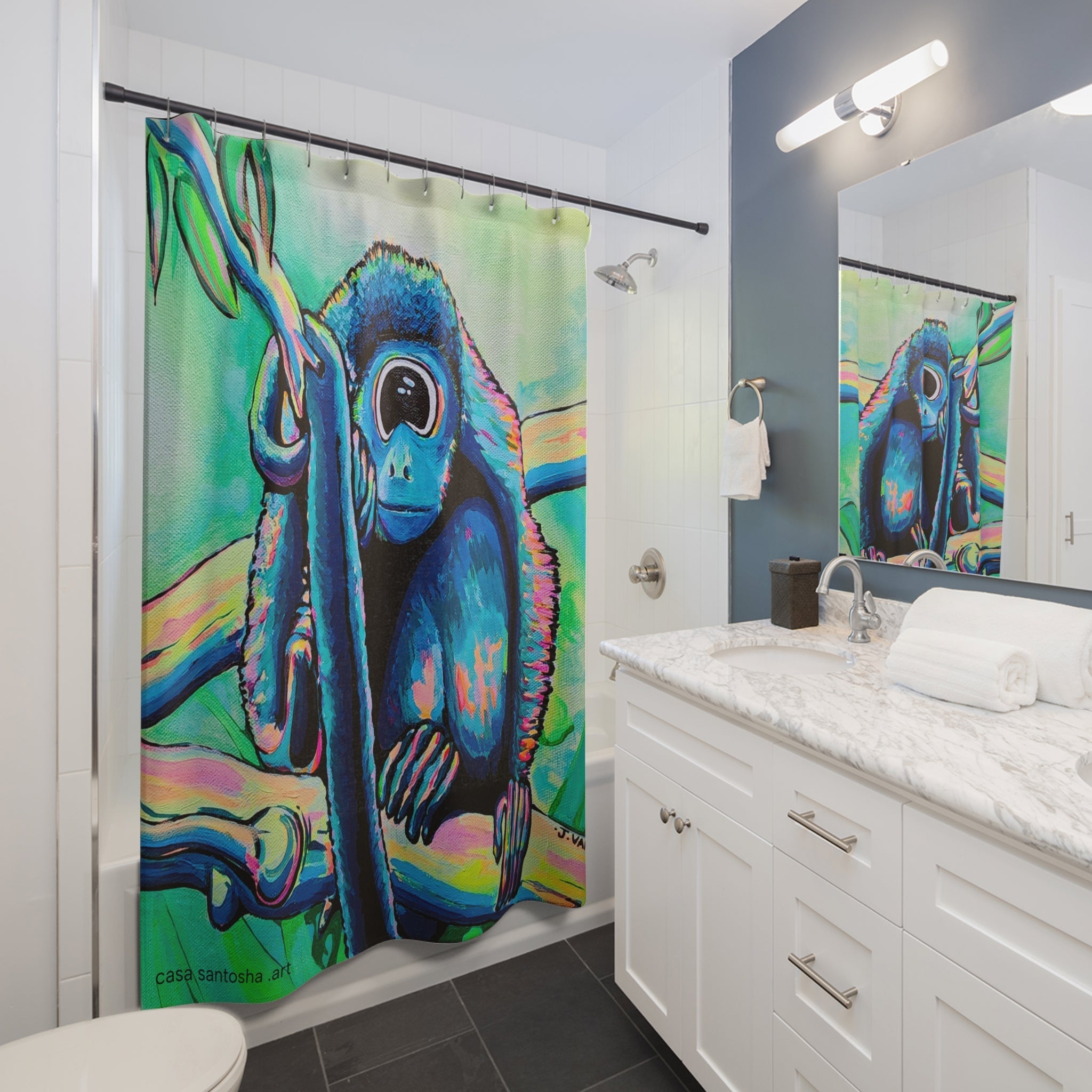 Cyclops Monkey Pop Art Shower Curtain