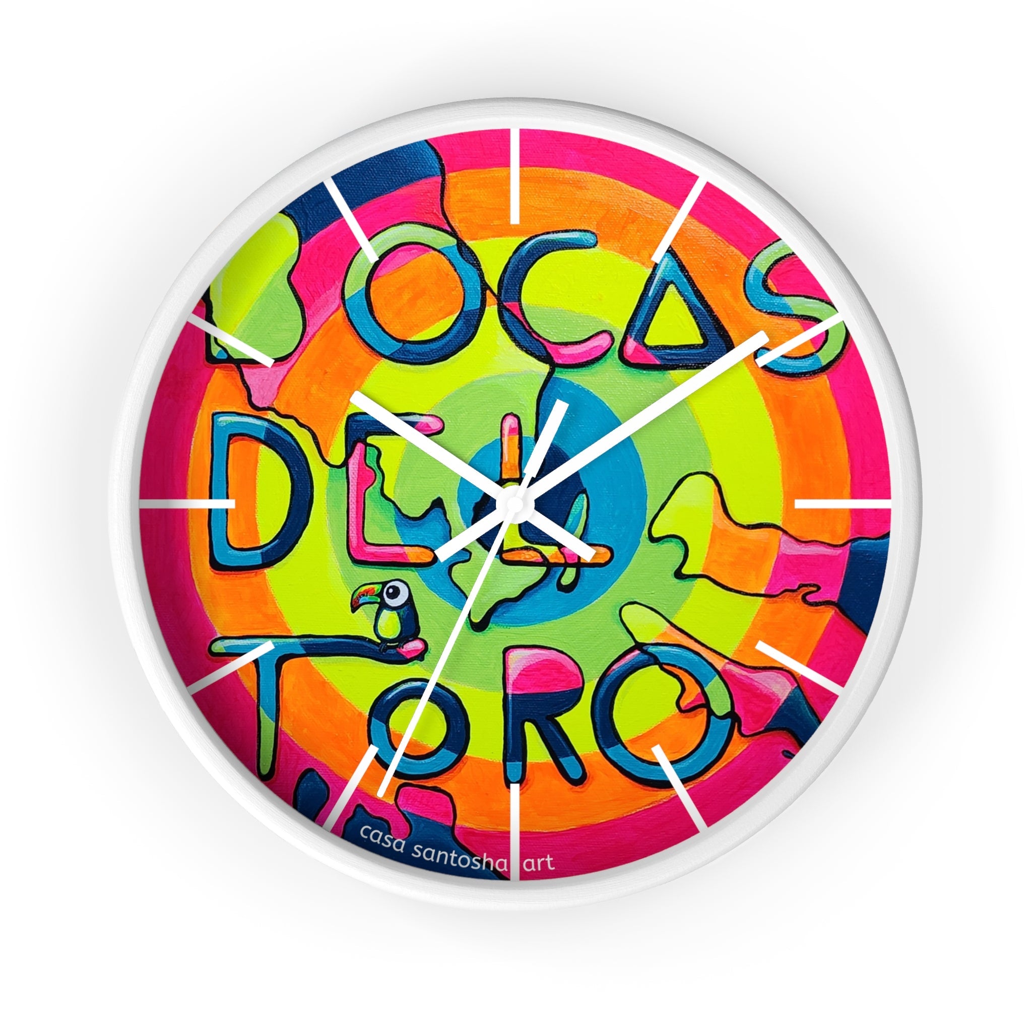 Bocas Del Toro Islands Pop Art Wall Clock