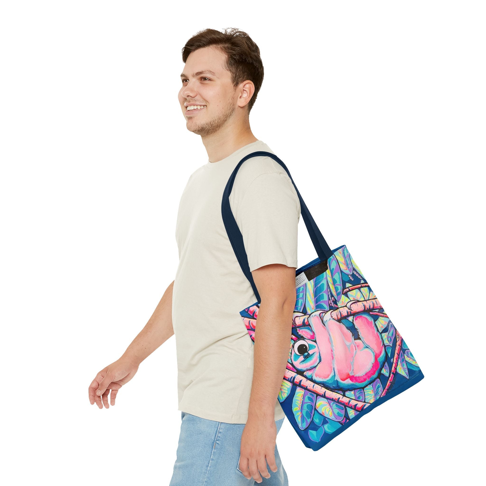 Premium Cyclops Sloth Tote Bag, Original Artist Design, Reusable Shopping Tote, Eco-Friendly