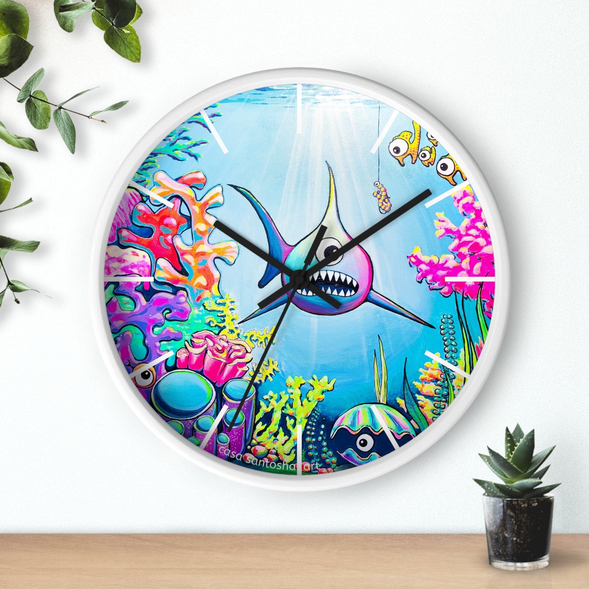 Cyclops Shark Pop Art Wall Clock