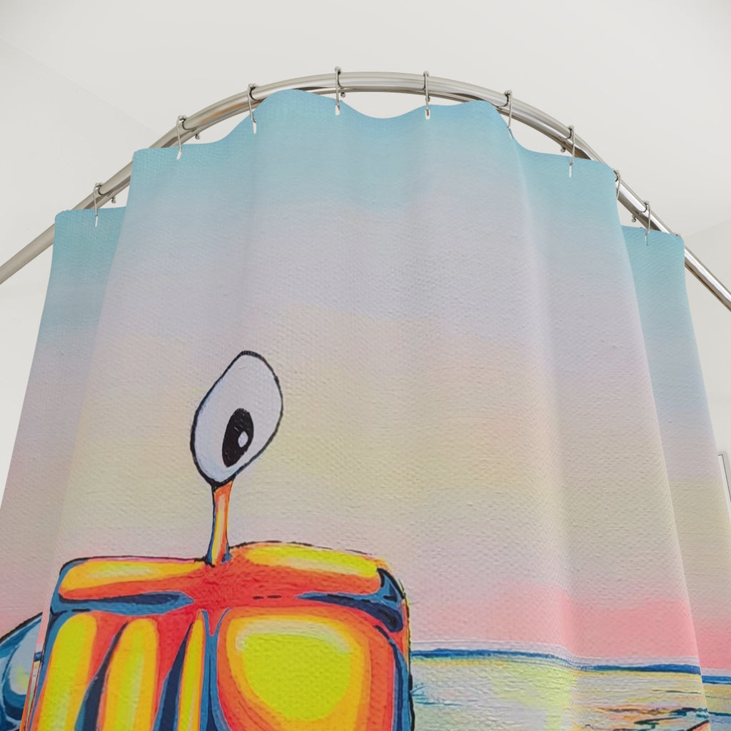 Cyclops Crab Pop Art Shower Curtain