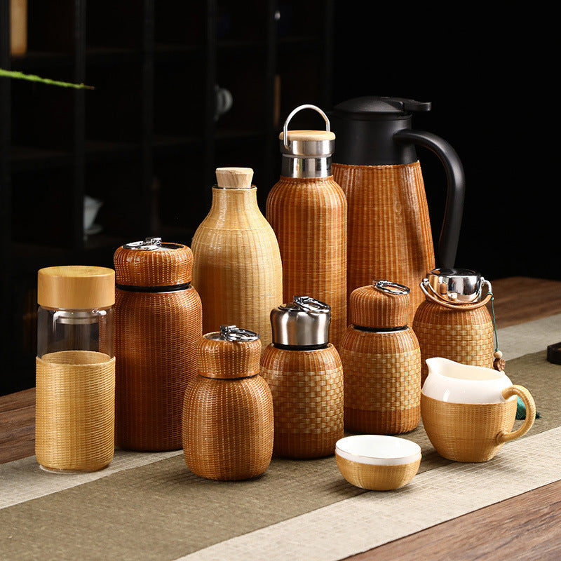 Bamboo Insulated Thermos Cup